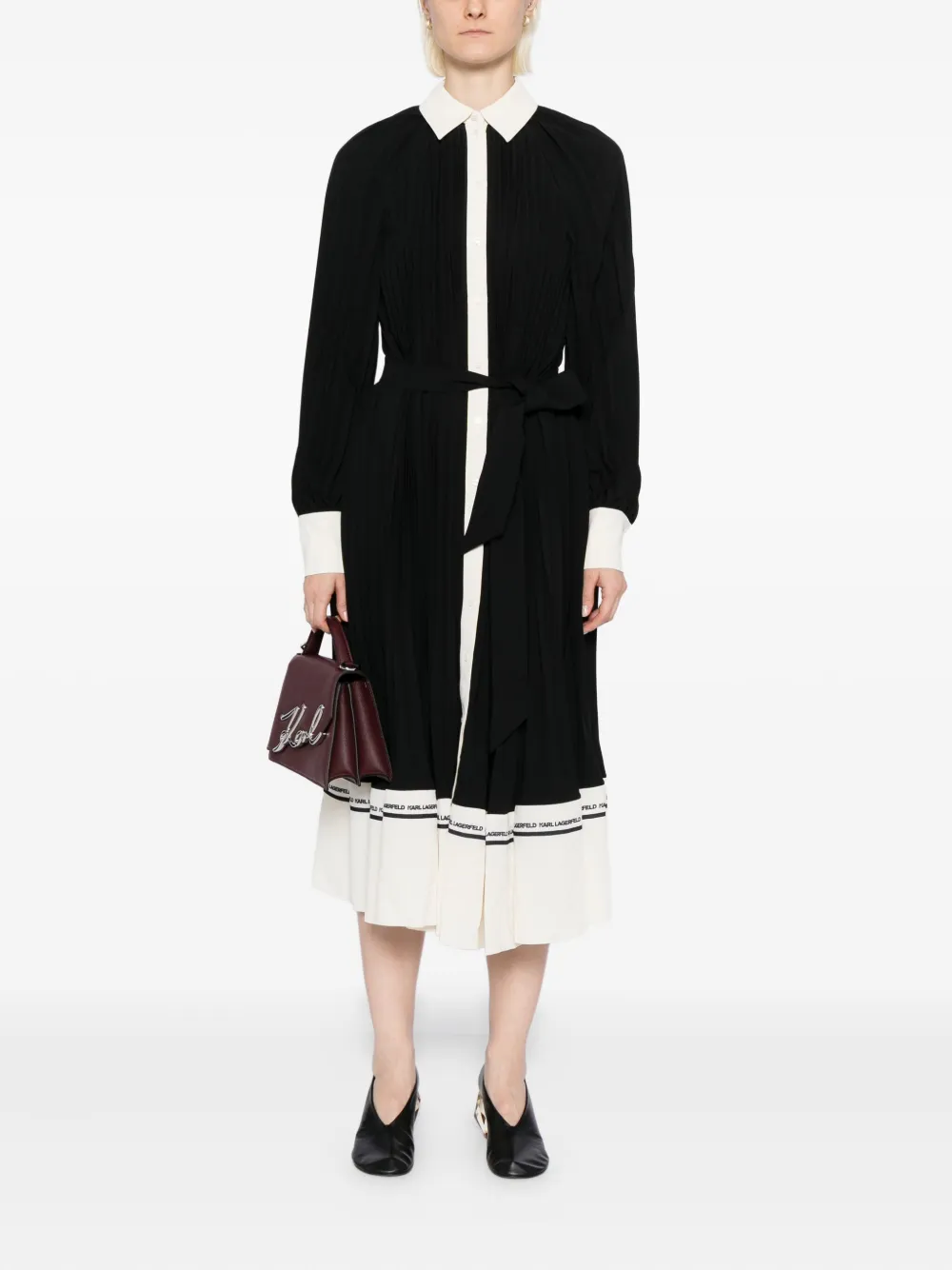 Karl Lagerfeld Jurk met logoprint - Zwart