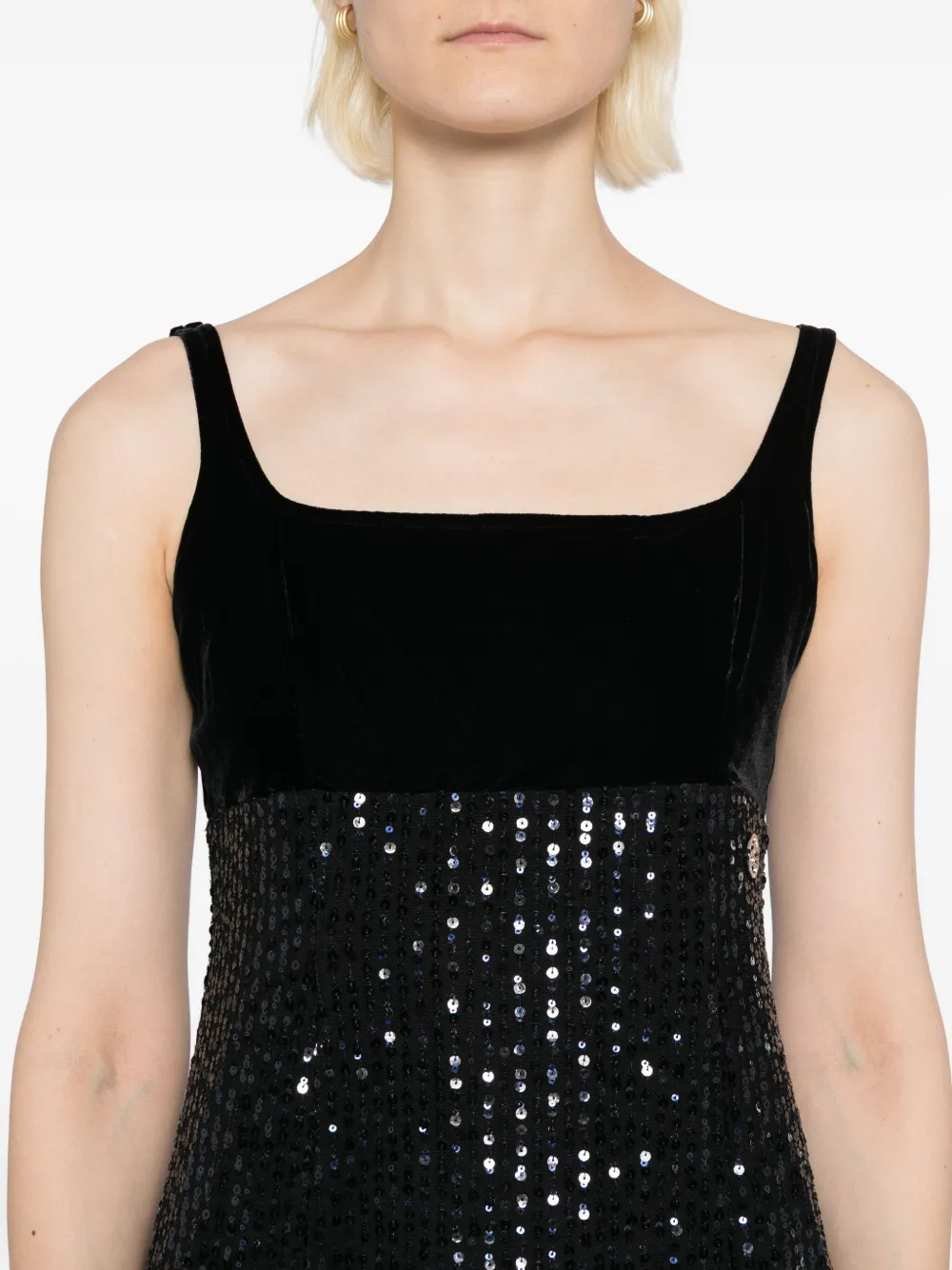 Karl Lagerfeld Jurk met logoplakkaat Zwart