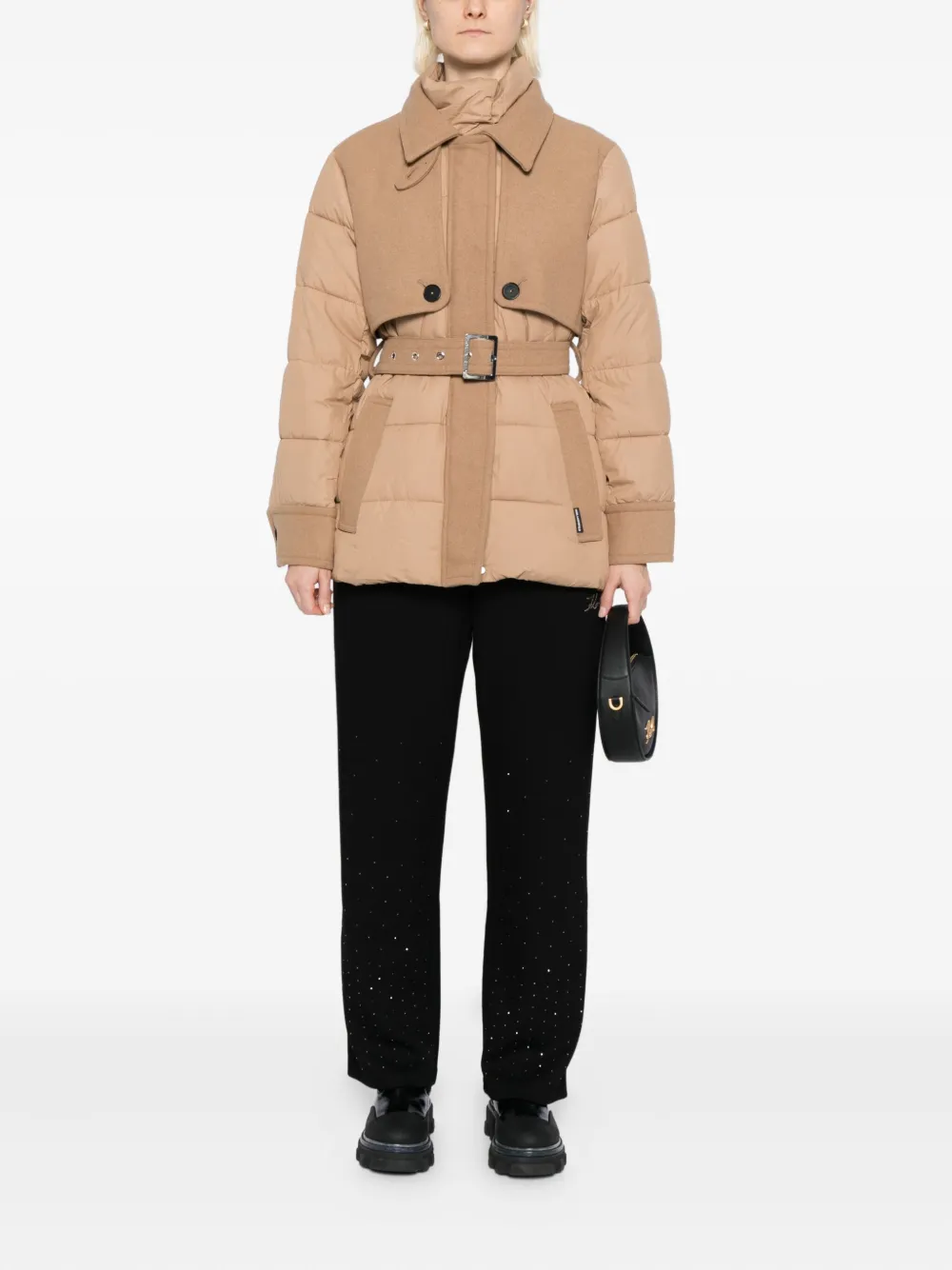 Karl Lagerfeld Broek met logo-reliëf - Zwart