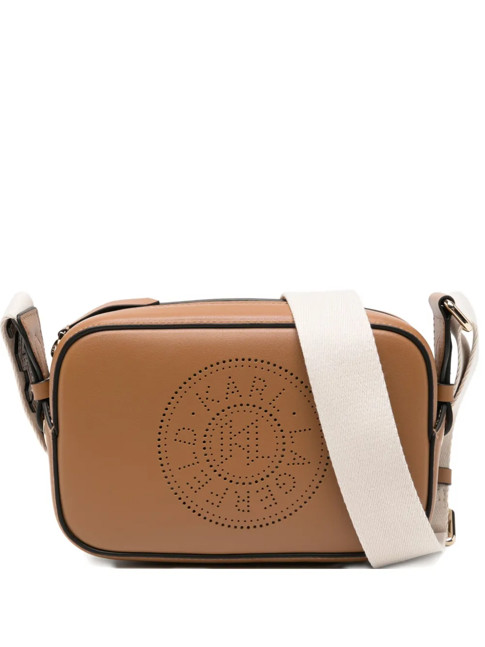 Karl Lagerfeld logo-perforated crossbody bag - Marrone
