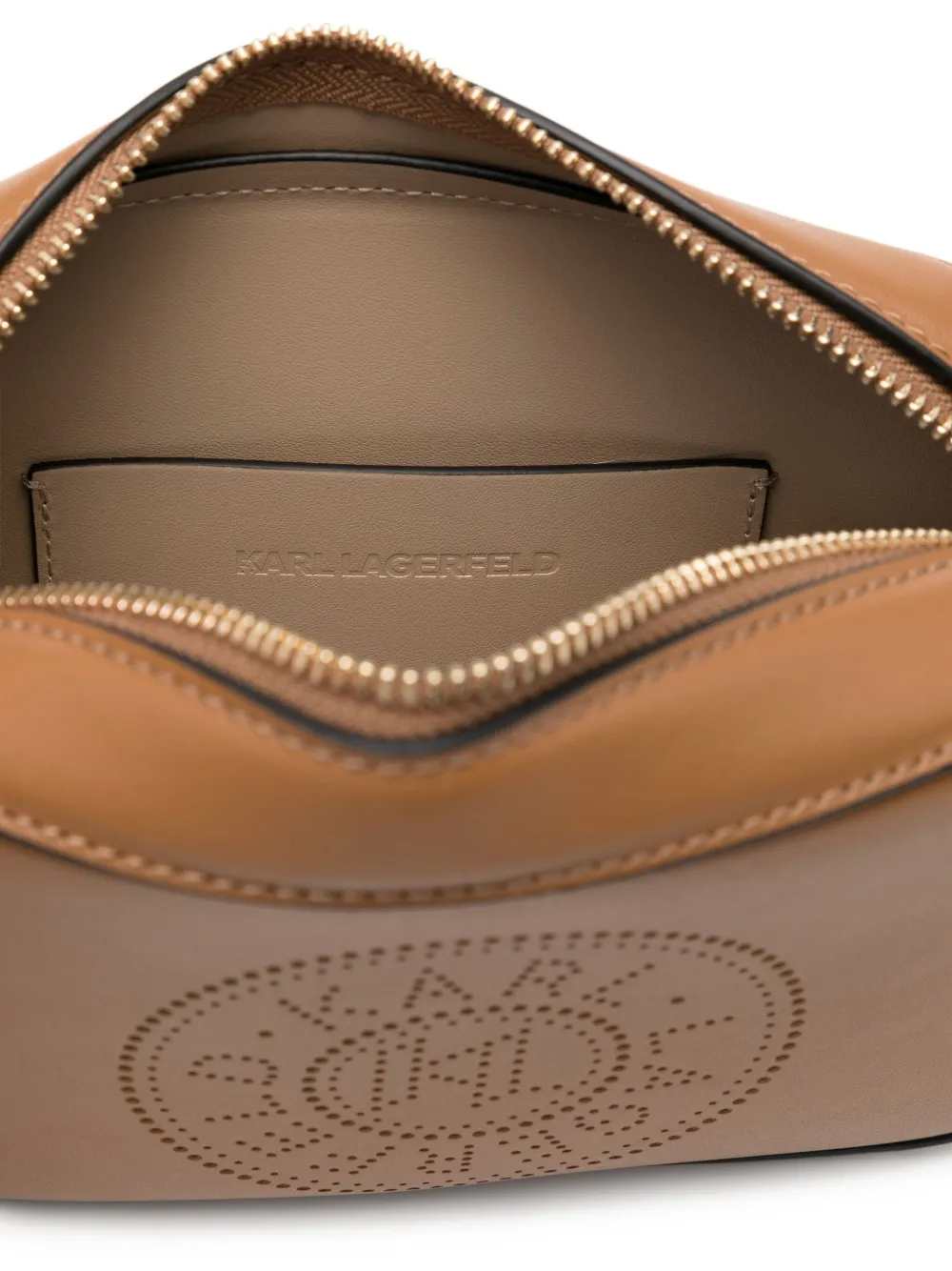 Karl Lagerfeld Crossbodytas met logoprint Bruin