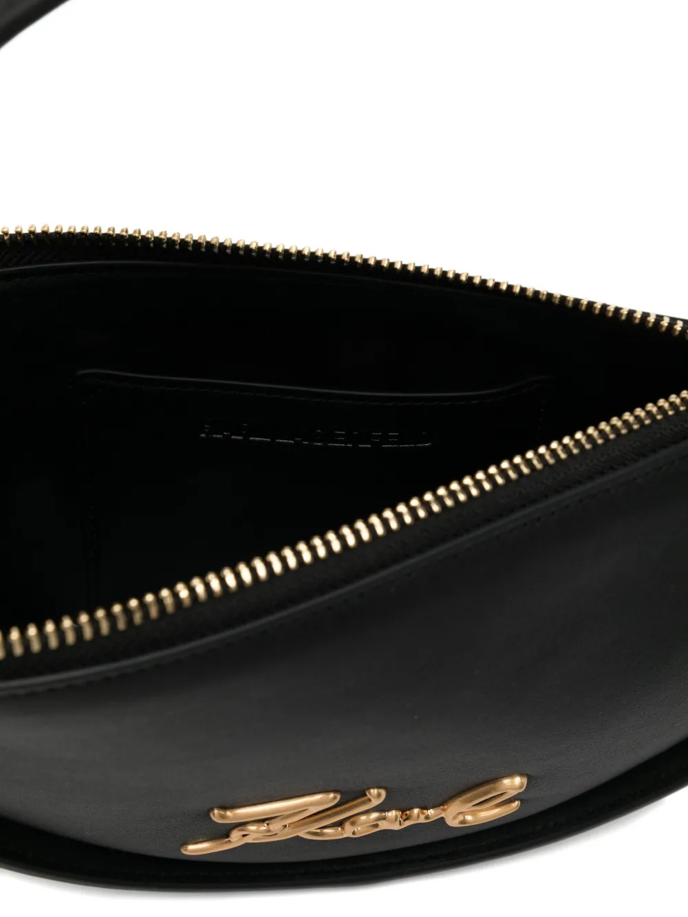 Karl Lagerfeld Heuptas met logoplakkaat Zwart