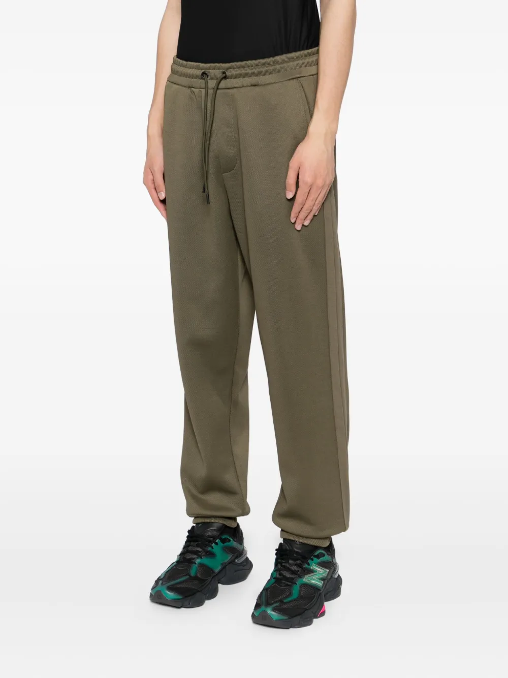 Karl Lagerfeld Logo-embossed Trousers In Green