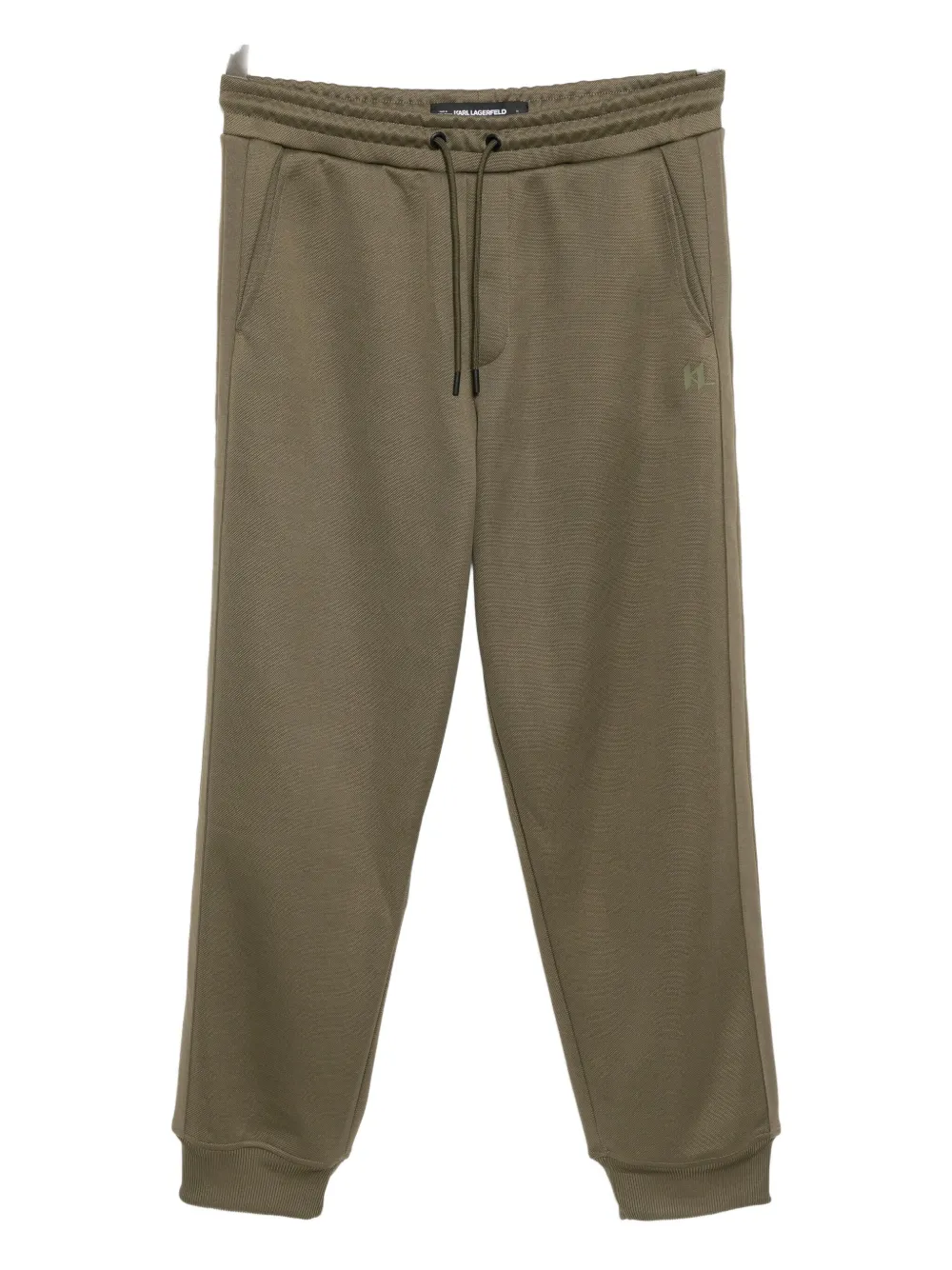 Karl Lagerfeld Logo-embossed Trousers In Green