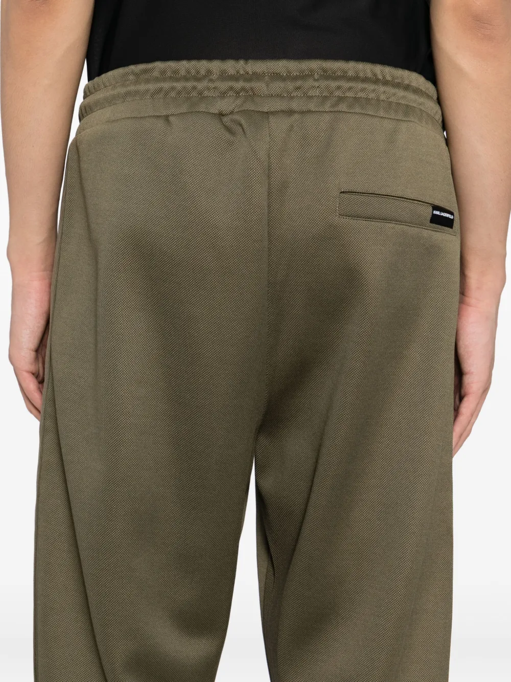 Karl Lagerfeld Logo-embossed Trousers In Green