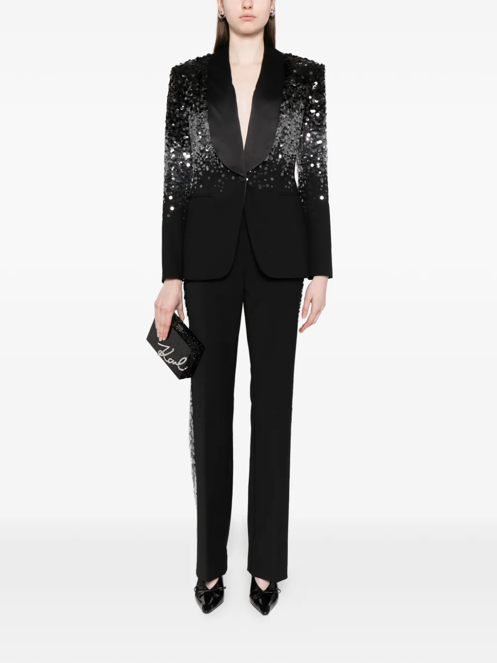 Karl Lagerfeld Karl Studio straight broek - Zwart
