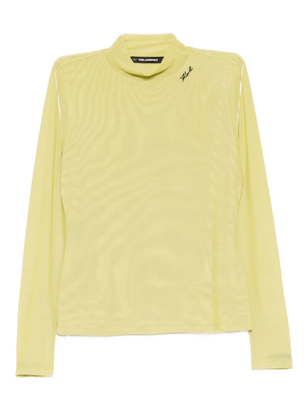 Karl Lagerfeld mesh long-sleeves top - Verde