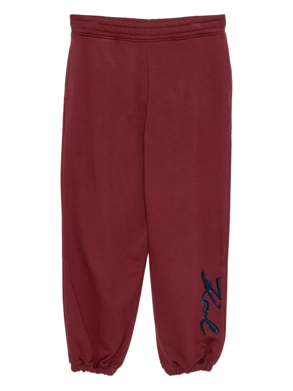 Karl Lagerfeld logo-embossed trousers - Rosso