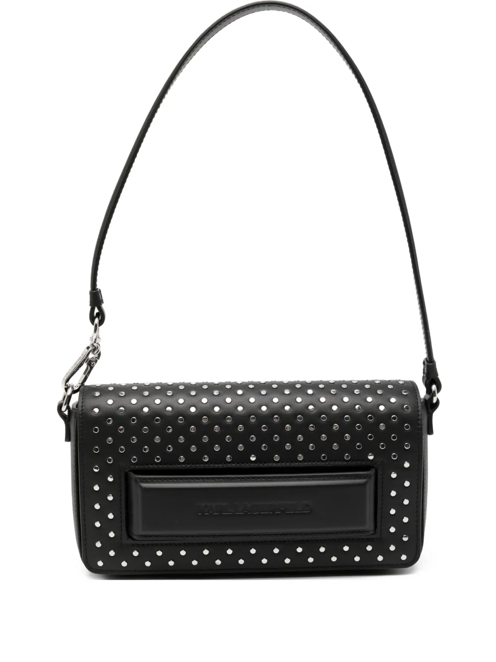 Karl Lagerfeld logo-debossed shoulder bag - Nero