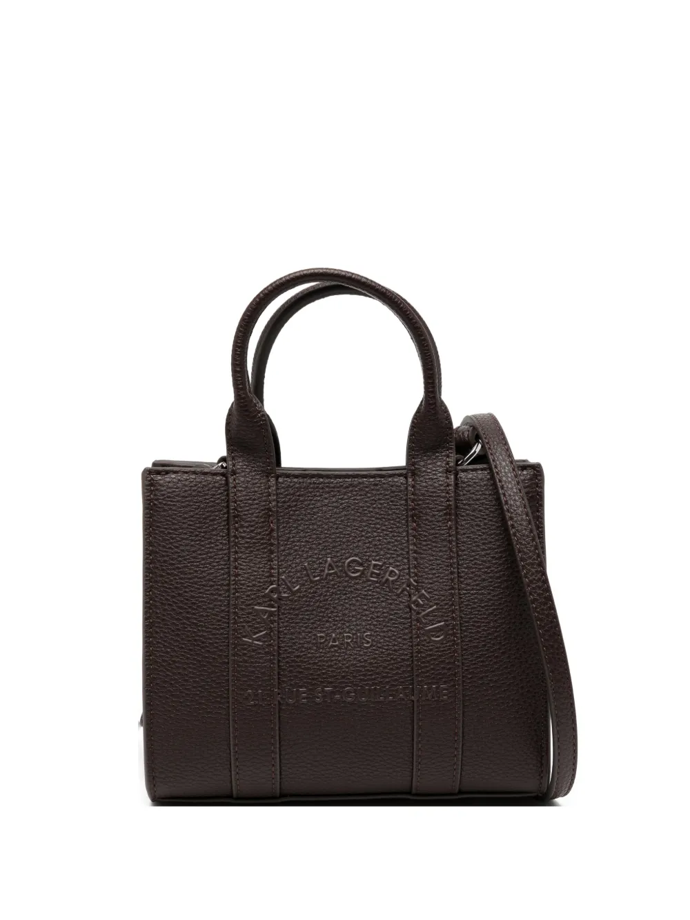 Karl Lagerfeld mini logo-embossed tote bag - Marrone