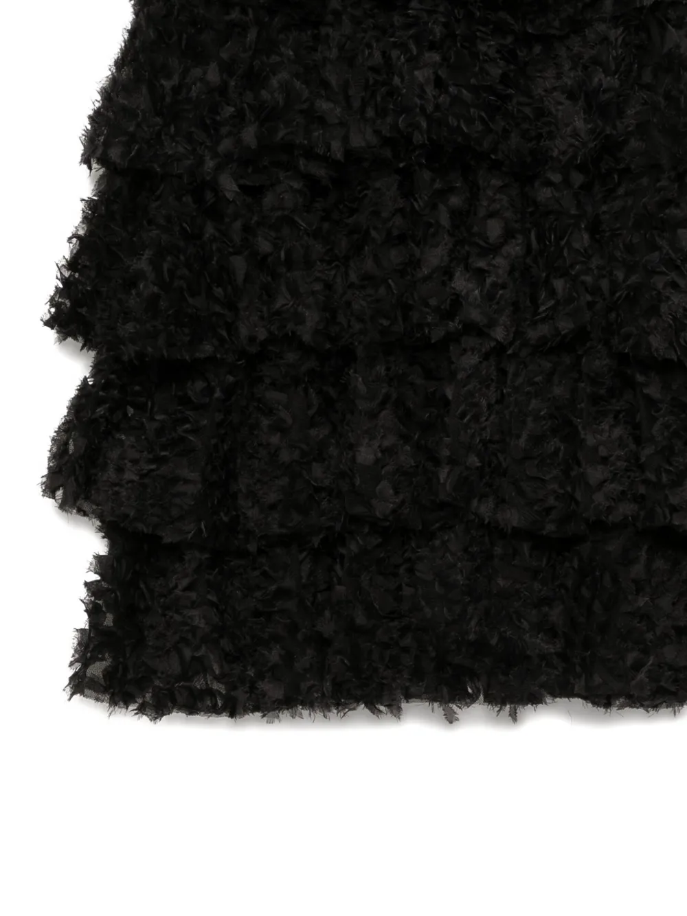 Karl Lagerfeld Ruffled Mesh Blouse In Black
