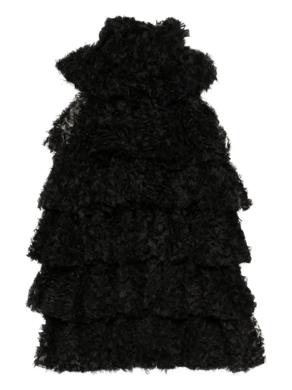 Karl Lagerfeld ruffled mesh blouse | Black | Image 1