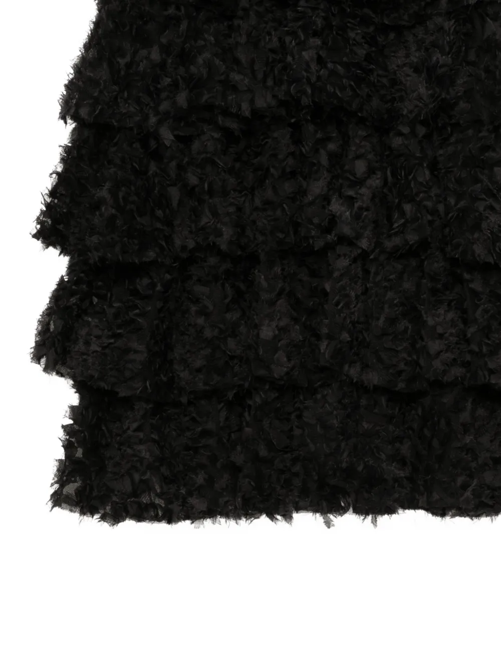 Karl Lagerfeld Mesh blouse met ruches Zwart