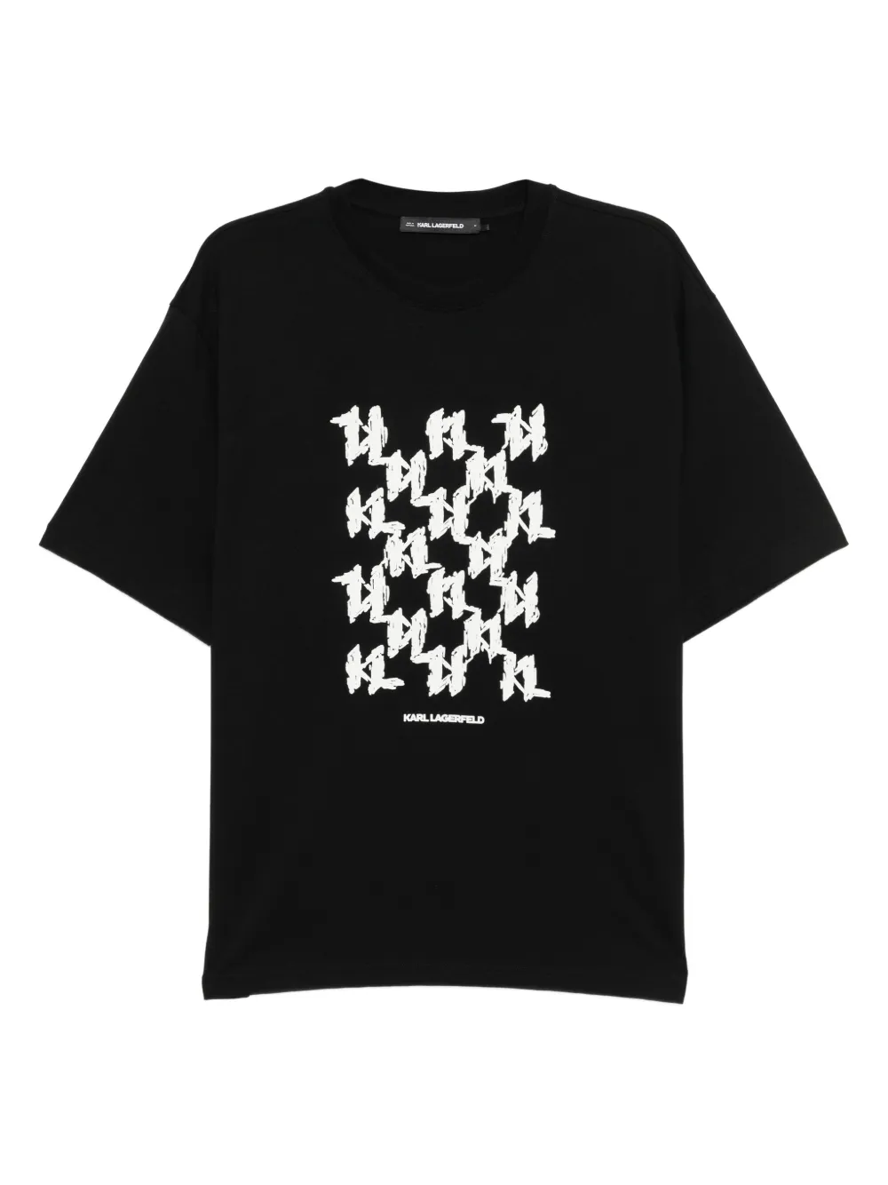 Karl Lagerfeld playera con monograma en relieve | negro | Image 1