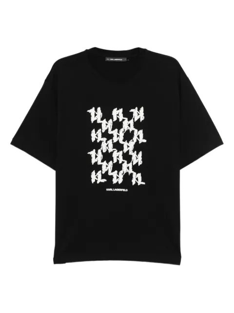 Karl Lagerfeld monogram-embossed T-shirt