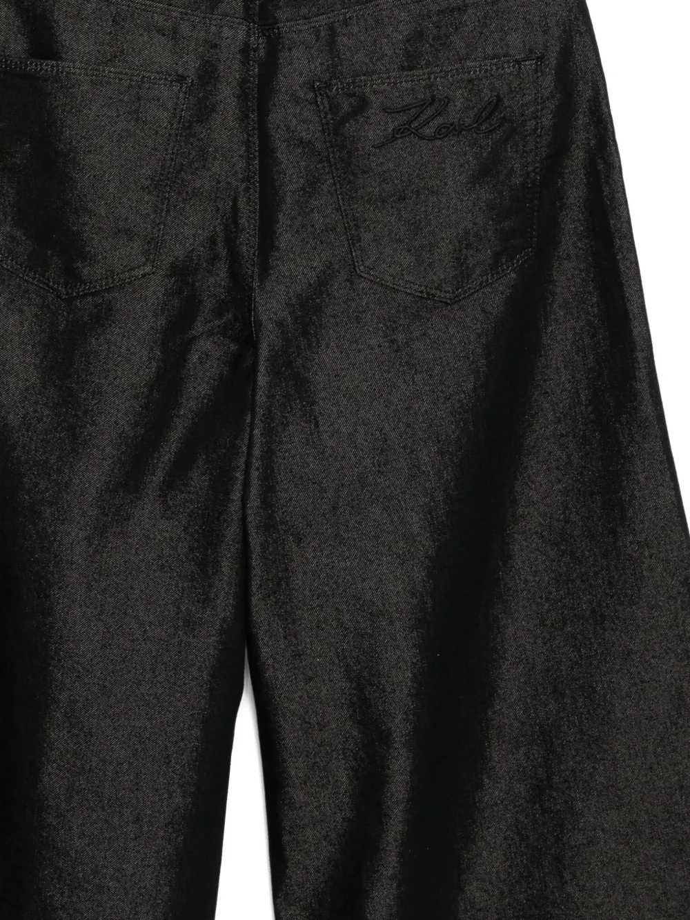 Karl Lagerfeld Jeans met wijde pijpen Zwart