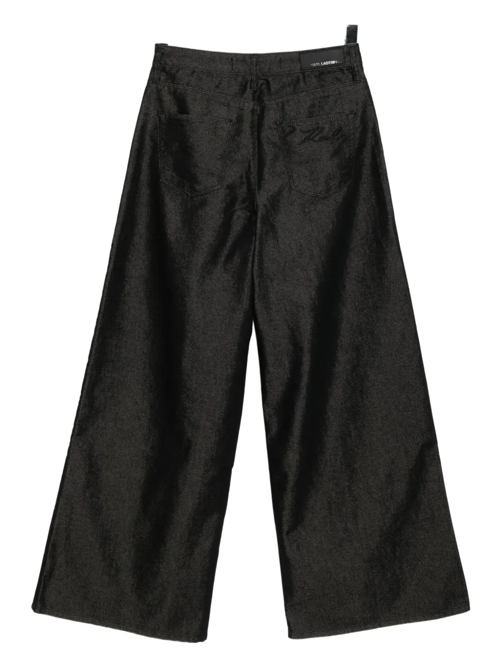 Karl Lagerfeld Jeans met wijde pijpen - Zwart