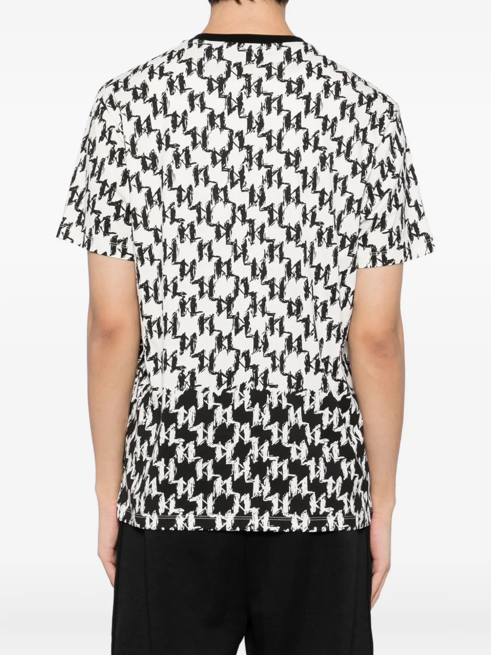 Karl Lagerfeld T-shirt met monogram Wit