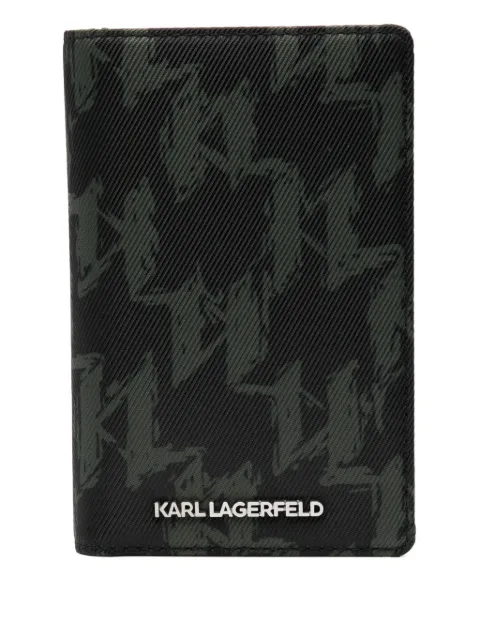 Karl Lagerfeld K/Monogram passport holder