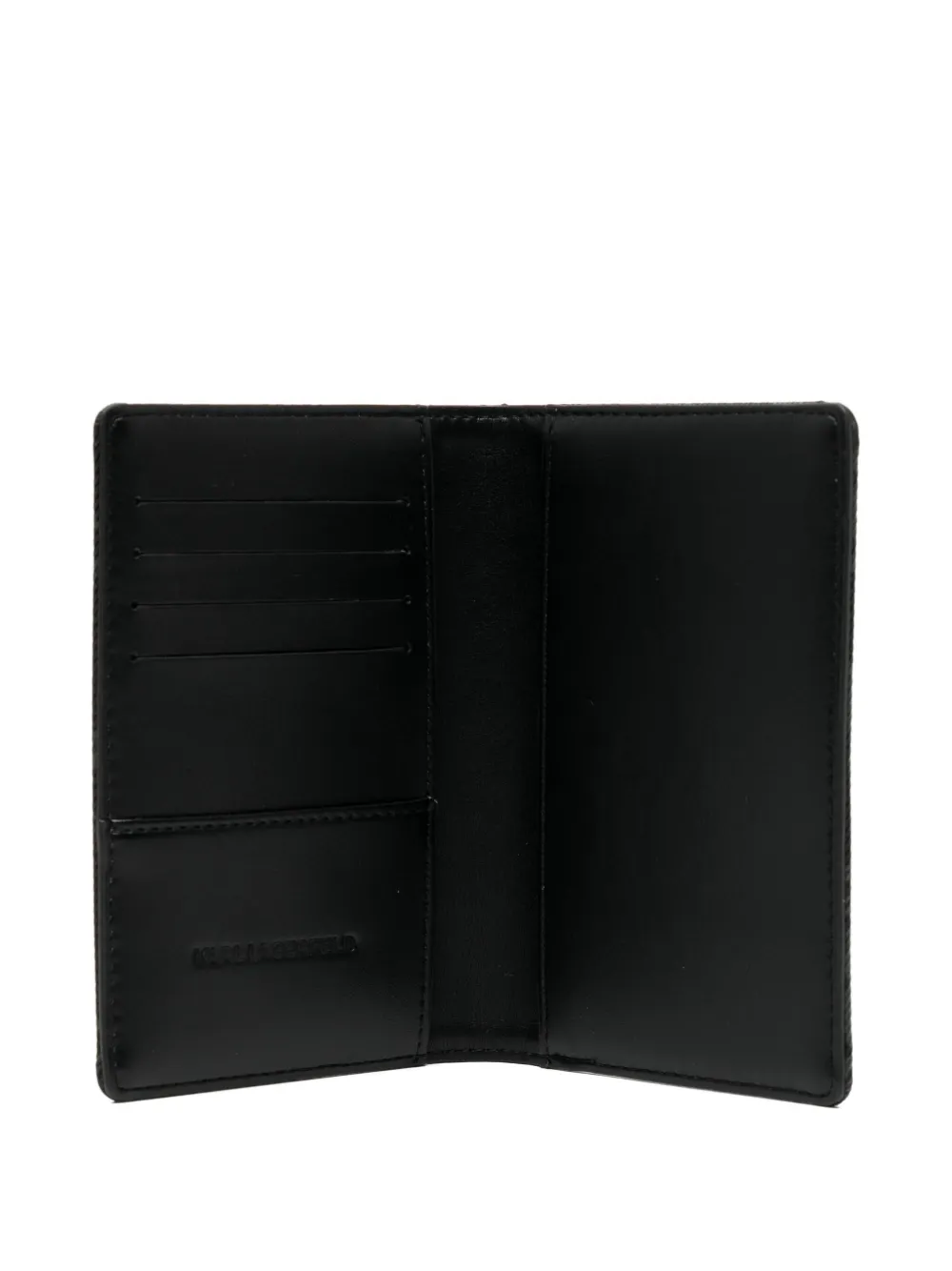 Karl Lagerfeld K/monogram Passport Holder In Black