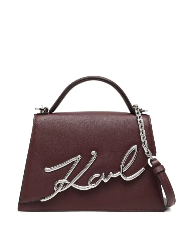 Karl Lagerfeld Medium logo-plaque Tote Bag Red FARFETCH ID