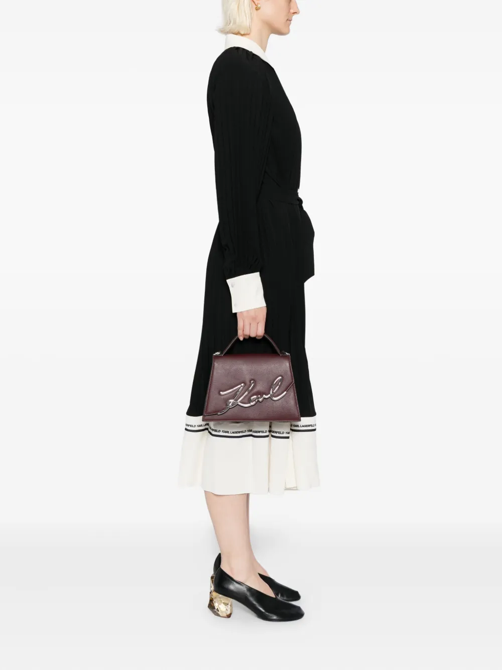 Karl Lagerfeld Shopper met logoplakkaat - Rood