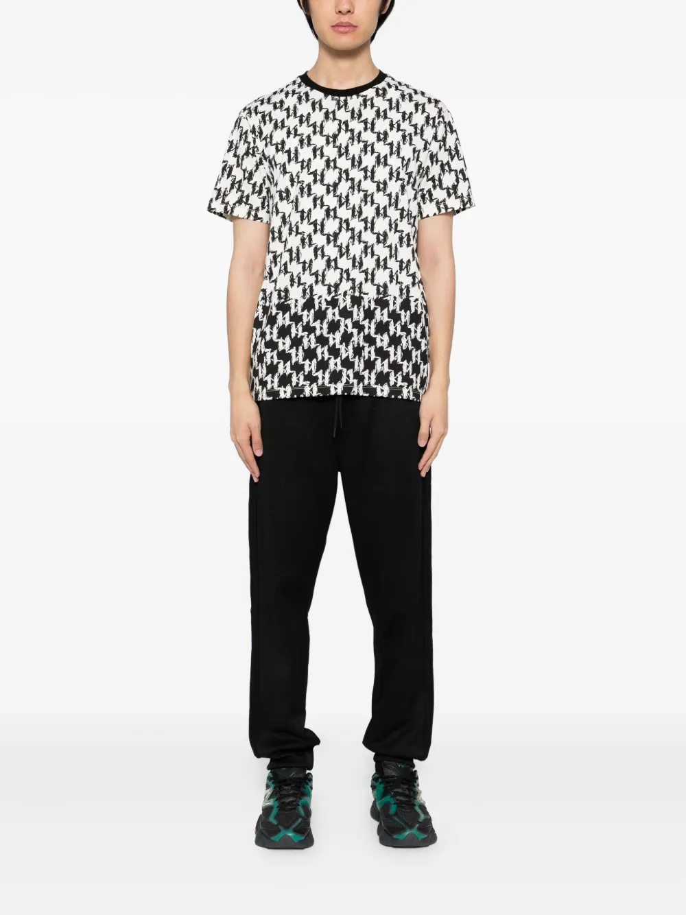 Karl Lagerfeld Broek met logo-reliëf - Zwart