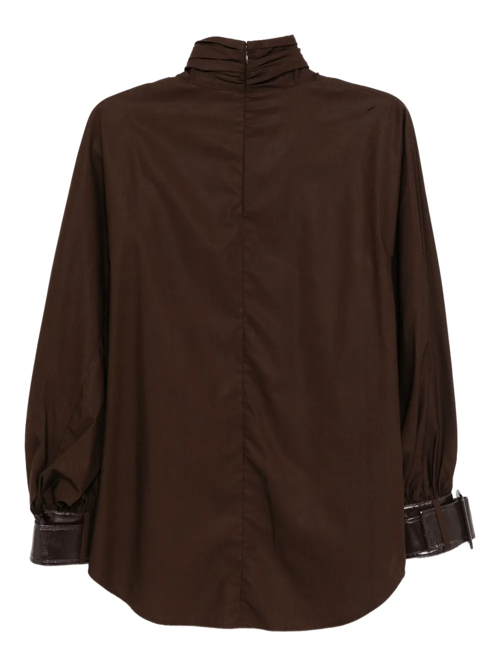 Karl Lagerfeld Blouse met manchetten met ceintuur - Bruin