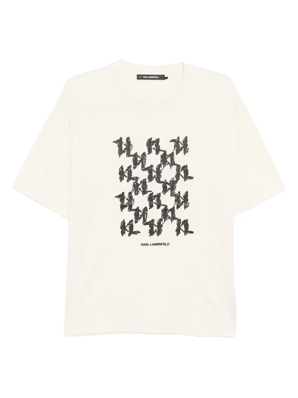 Karl Lagerfeld playera con monograma en relieve | neutro | Image 1