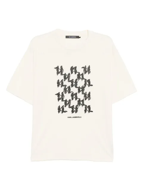 Karl Lagerfeld monogram-embossed T-shirt