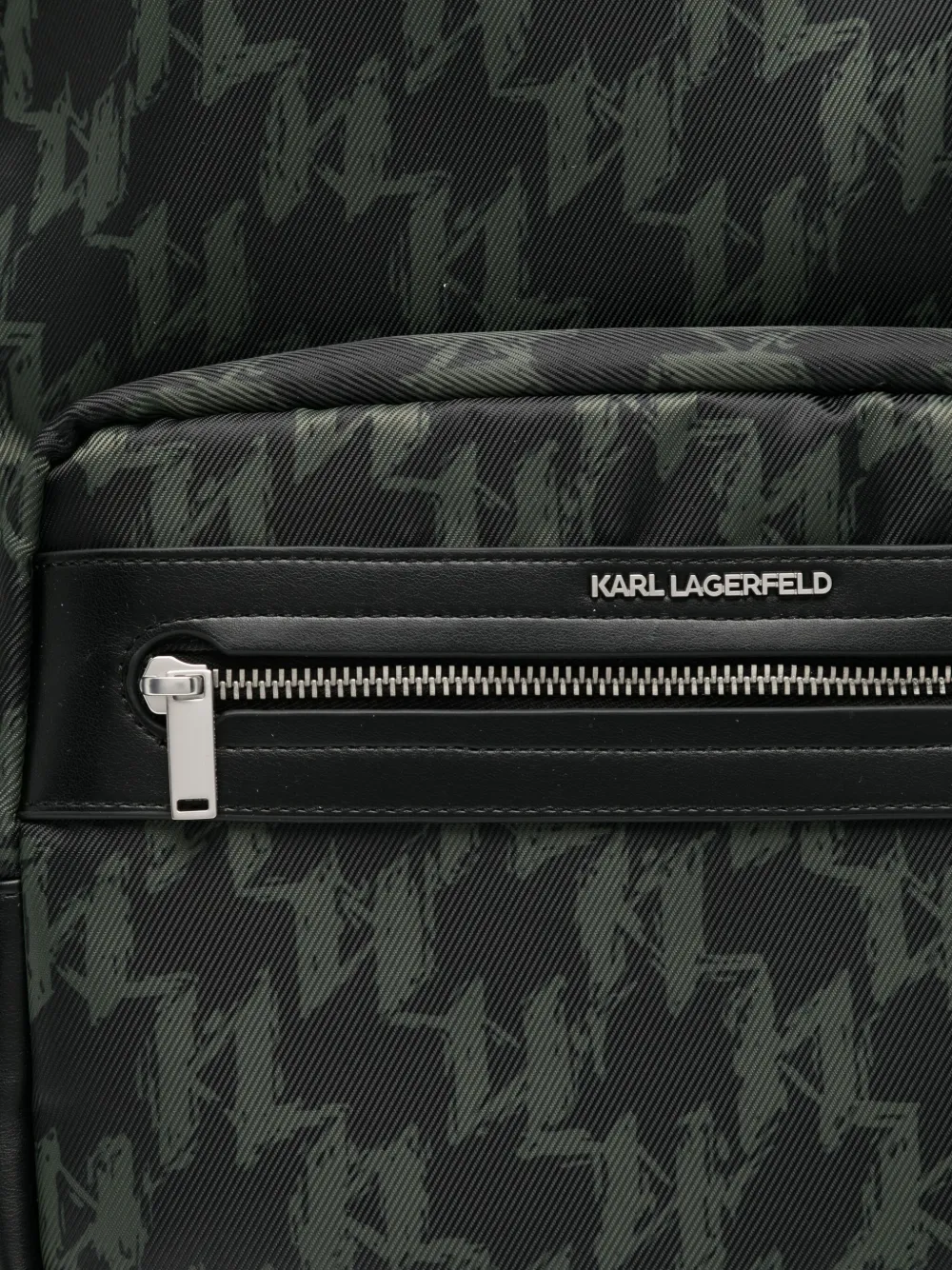 Karl Lagerfeld Monogram Backpack In Black