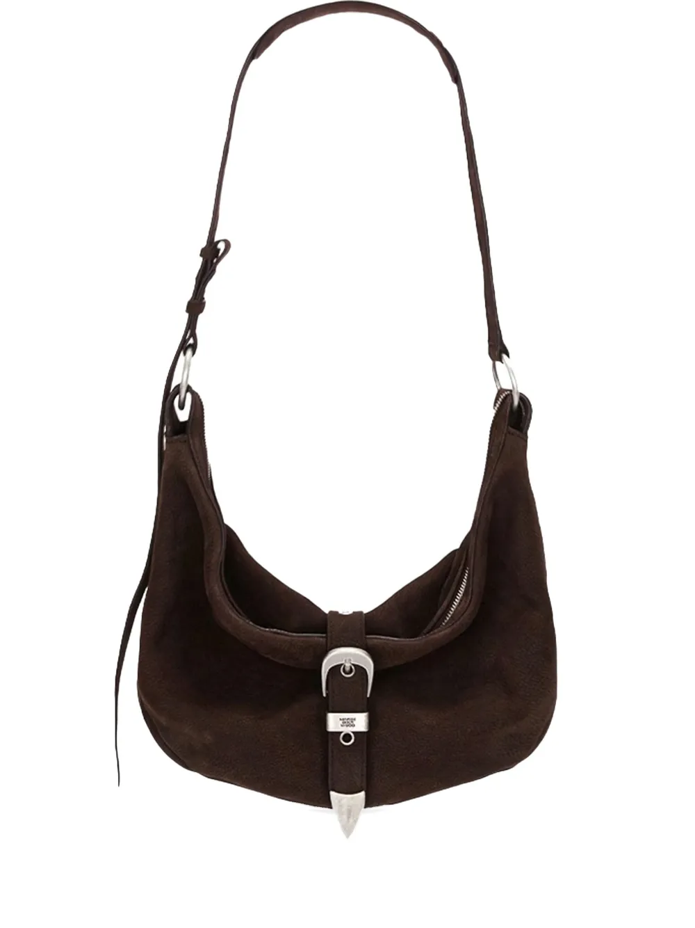 Marge Sherwood medium buckle-fastening suede cross-body bag - ブラウン Marge Sherwood medium buckle-fastening suede cross-body bag - ブラウン