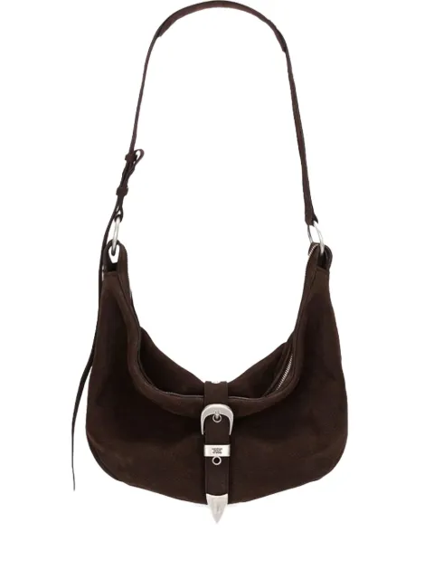 Marge Sherwood medium buckle-fastening suede cross-body bag