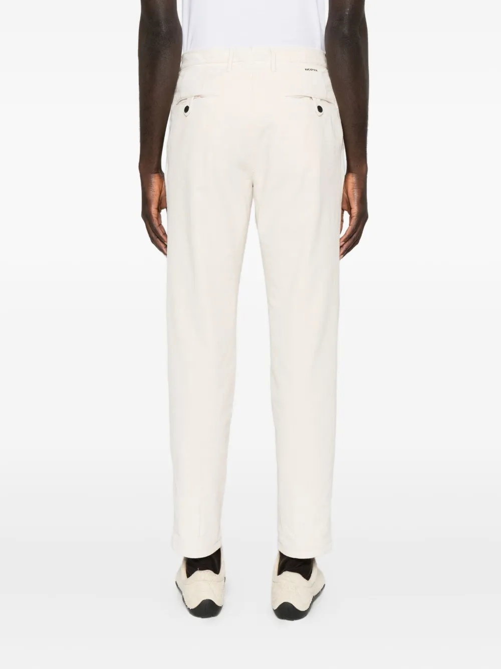 Incotex Pleated Cotton Trousers In White