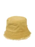 Weekend Max Mara embroidered frayed-edge bucket hat - Yellow