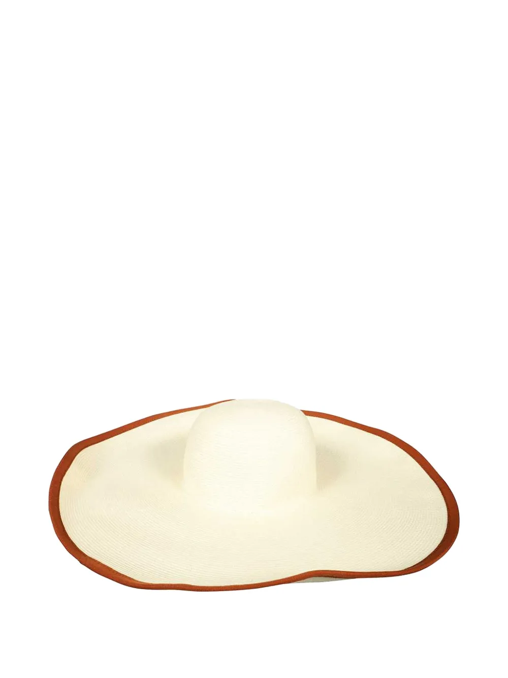Max Mara contrast-trim beach hat - 001 BEIGE