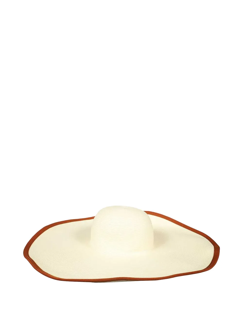 Max Mara Contrast-trim Beach Hat In White