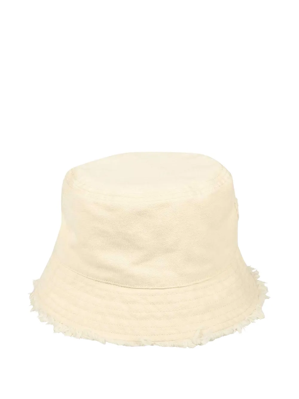 Weekend Max Mara Embroidered Frayed-edge Bucket Hat In Neutral