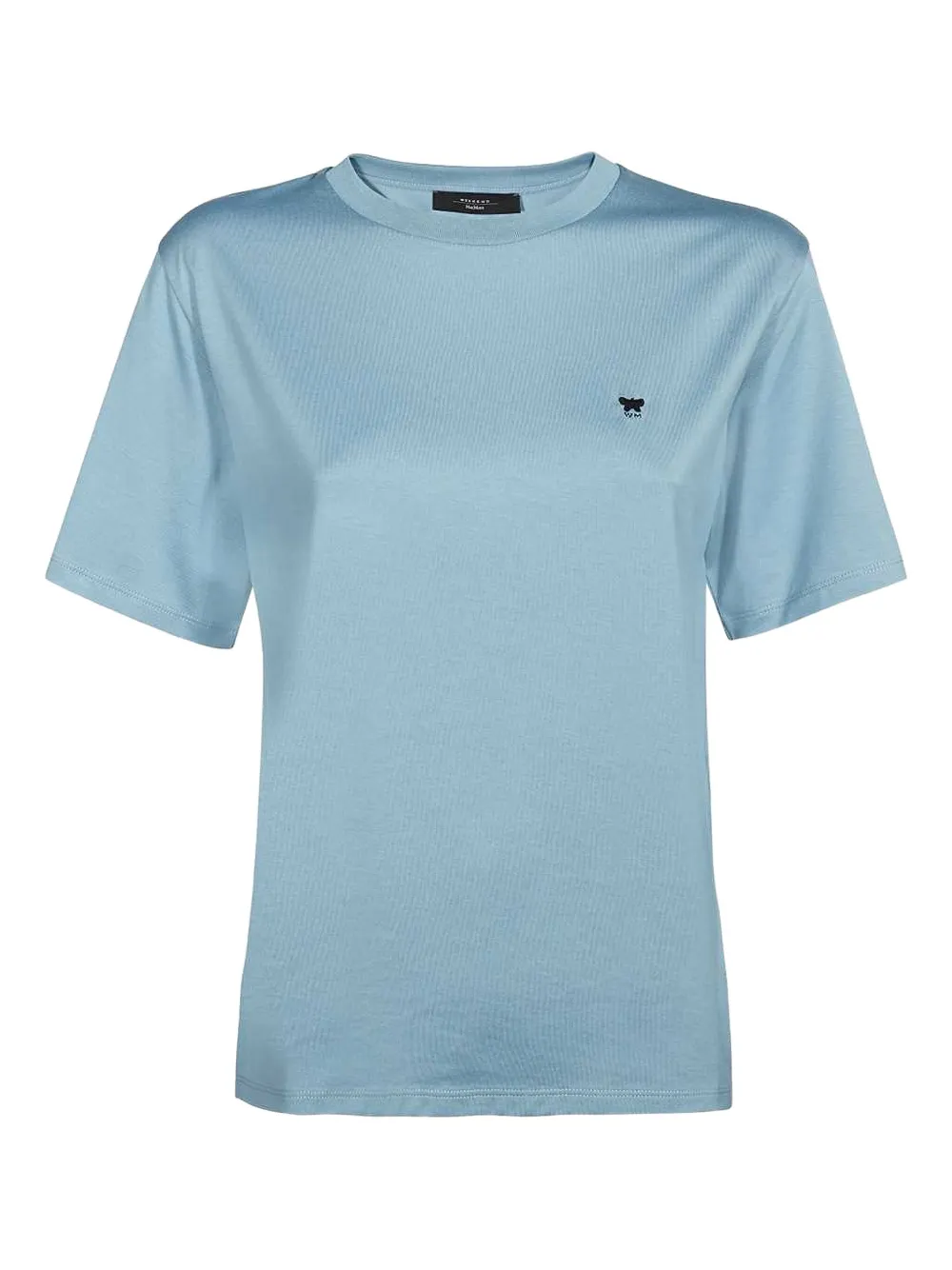 Weekend Max Mara embroidered cotton t-shirt Blauw