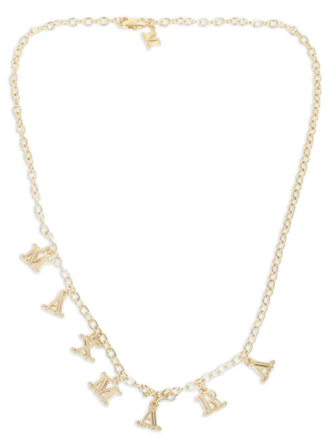 Max Mara lettering-embellished chain necklace