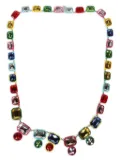 Weekend Max Mara gemstone rectangle necklace - Silver