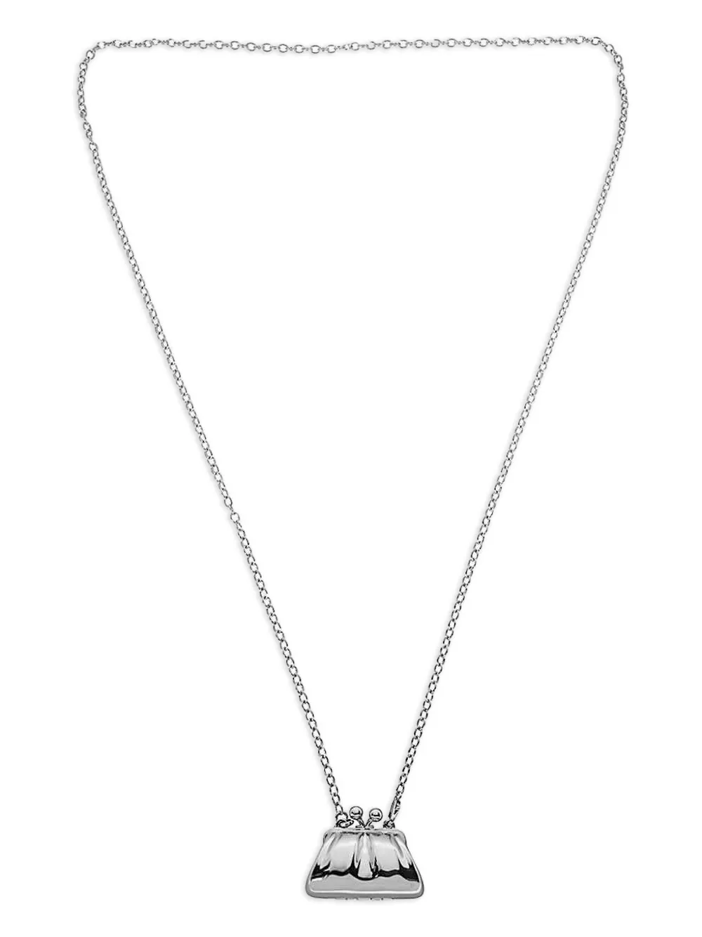 Weekend Max Mara bag-shaped chain necklace | Grey | Image 1