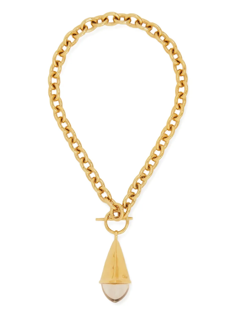 Chloé The  Prism T-bar Necklace In Yellow