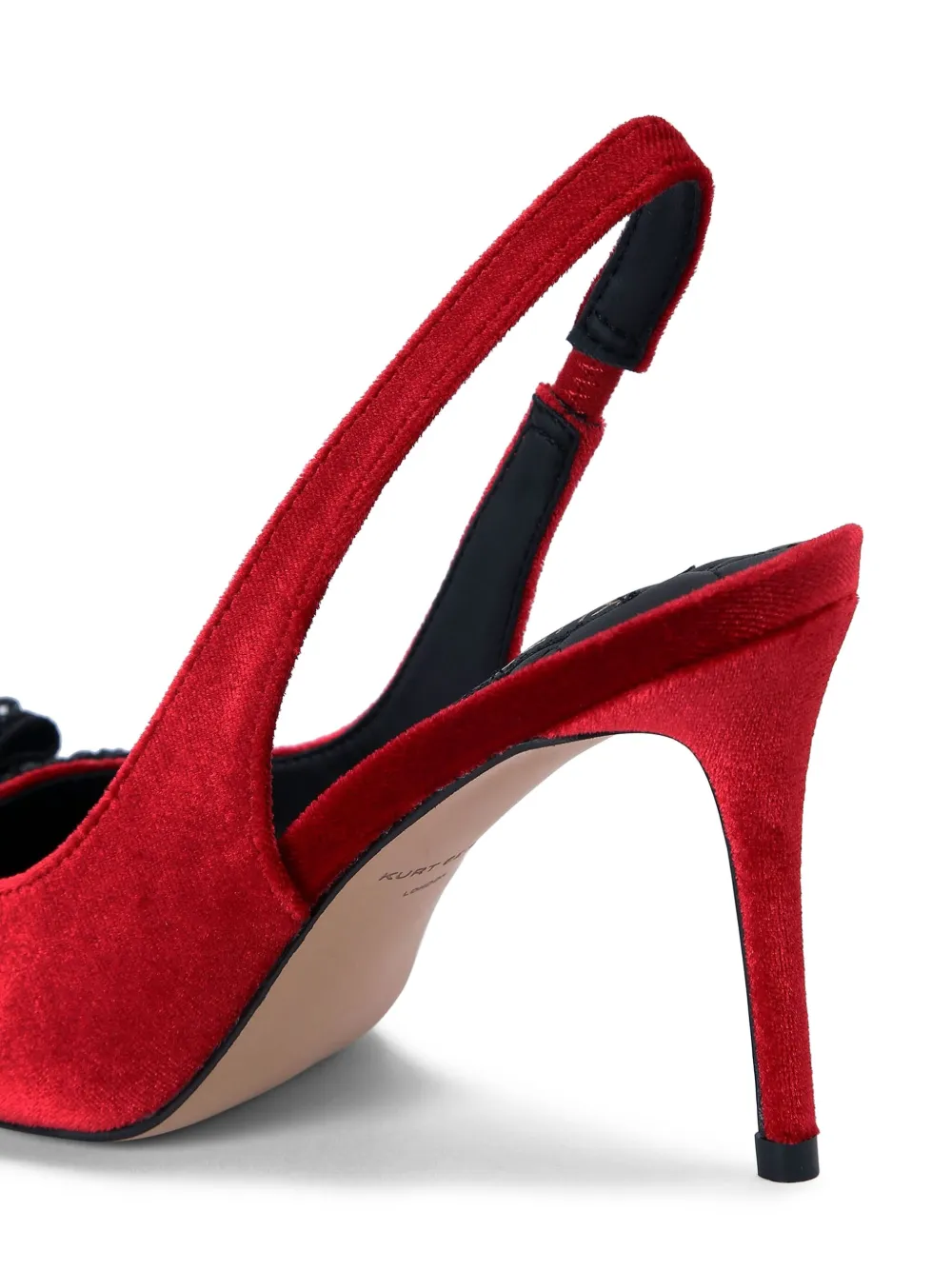 Kurt Geiger London 65 mm slingback ballerina's verfraaid met kristallen strik Rood
