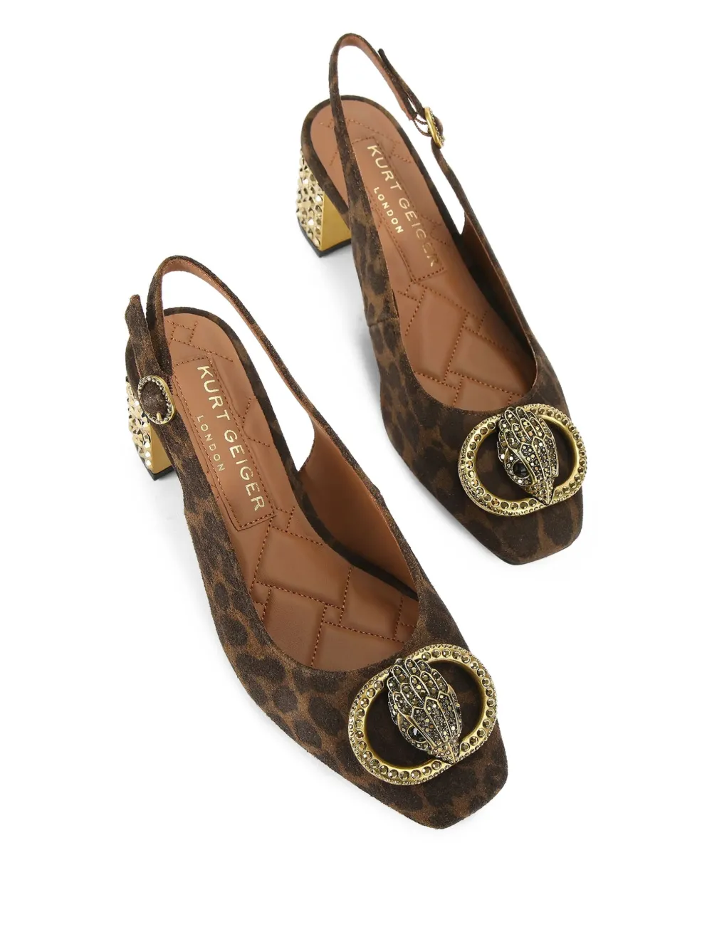 Kurt Geiger London 60 mm Chelsea slingback pumps Bruin