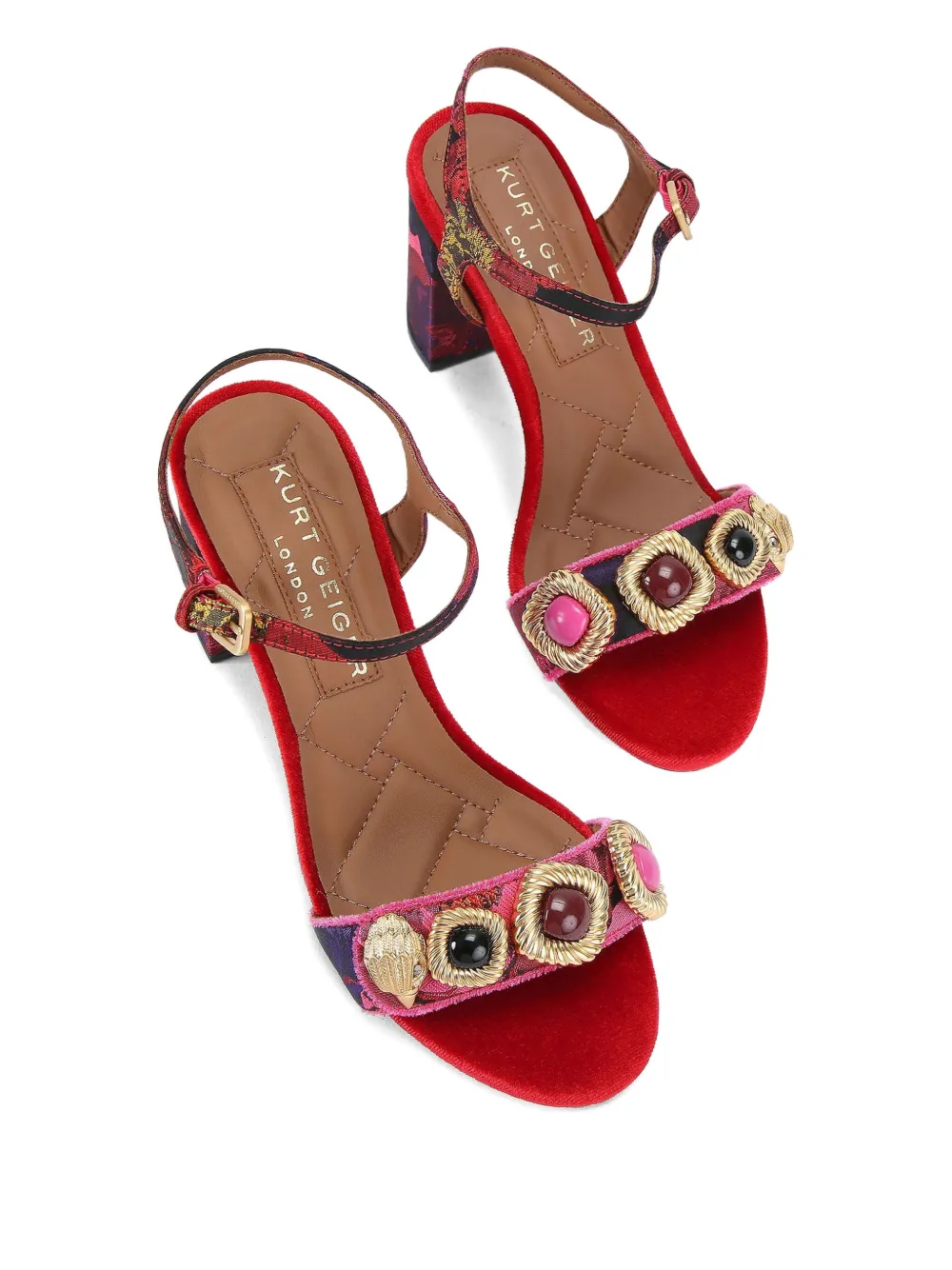 Kurt Geiger London 75 mm Kensington Langley sandalen met blokhak Roze