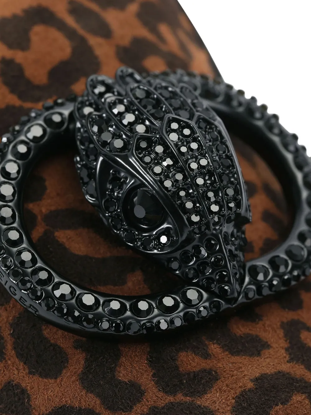 Kurt Geiger London Ballerina's met luipaardprint verfraaid met kristallen Bruin