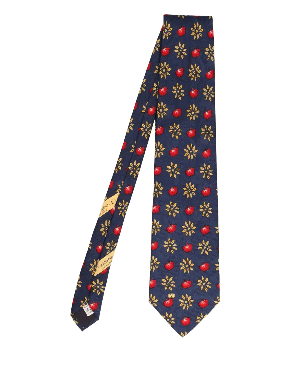 Valentino Garavani Pre-Owned floral-print silk tie | Blue | Image 1