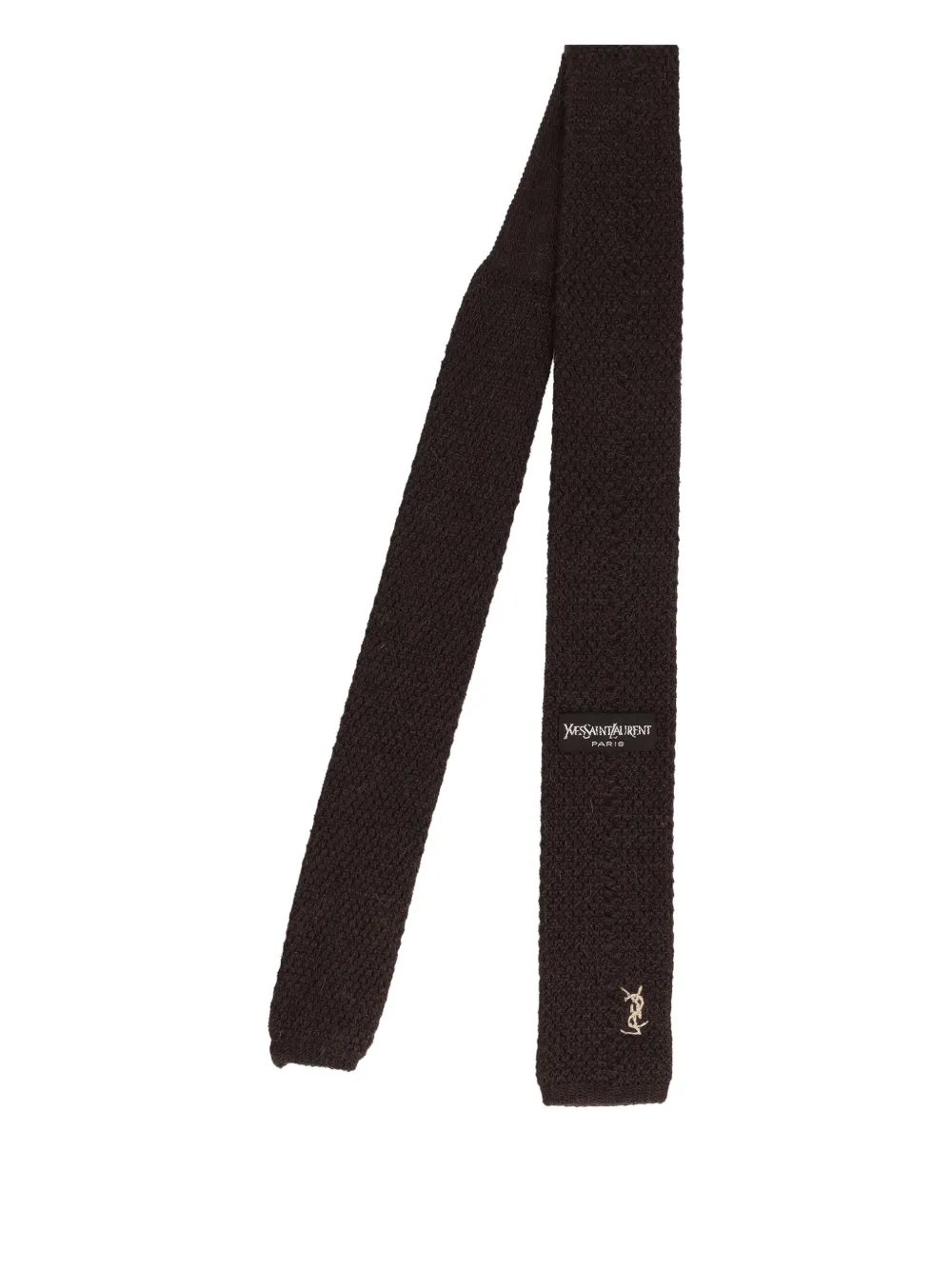 Saint Laurent Pre-Owned knit wool tie | Black | Image 1