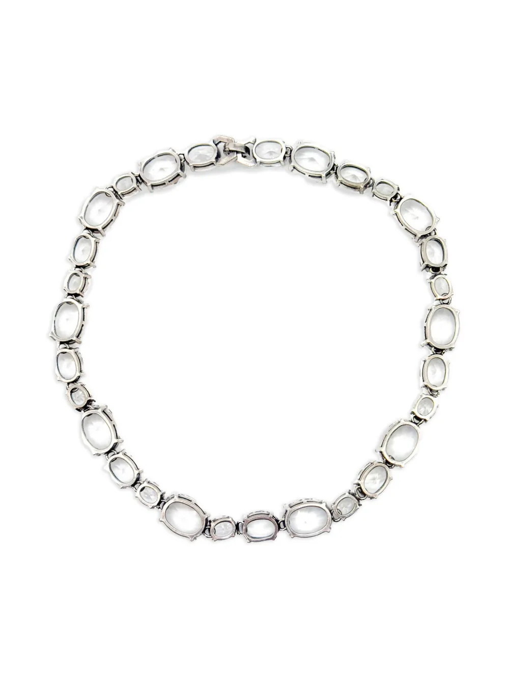 Pre-owned Jennifer Gibson Jewellery 1980s Rivière-style Necklace In Silver